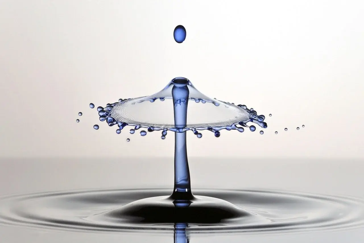 drops, waves, water